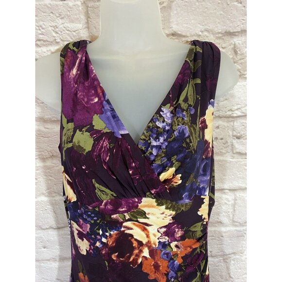 Ralph Lauren Dress 8 Floral Wrinkle Free Packable Travel Feminine Stretch 43 - Picture 2 of 9